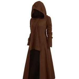 Camisa Chocolate Knit Hood Hi-Low Sweater Dress (S) NWT